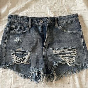 KanCan High Waisted Distressed Shorts